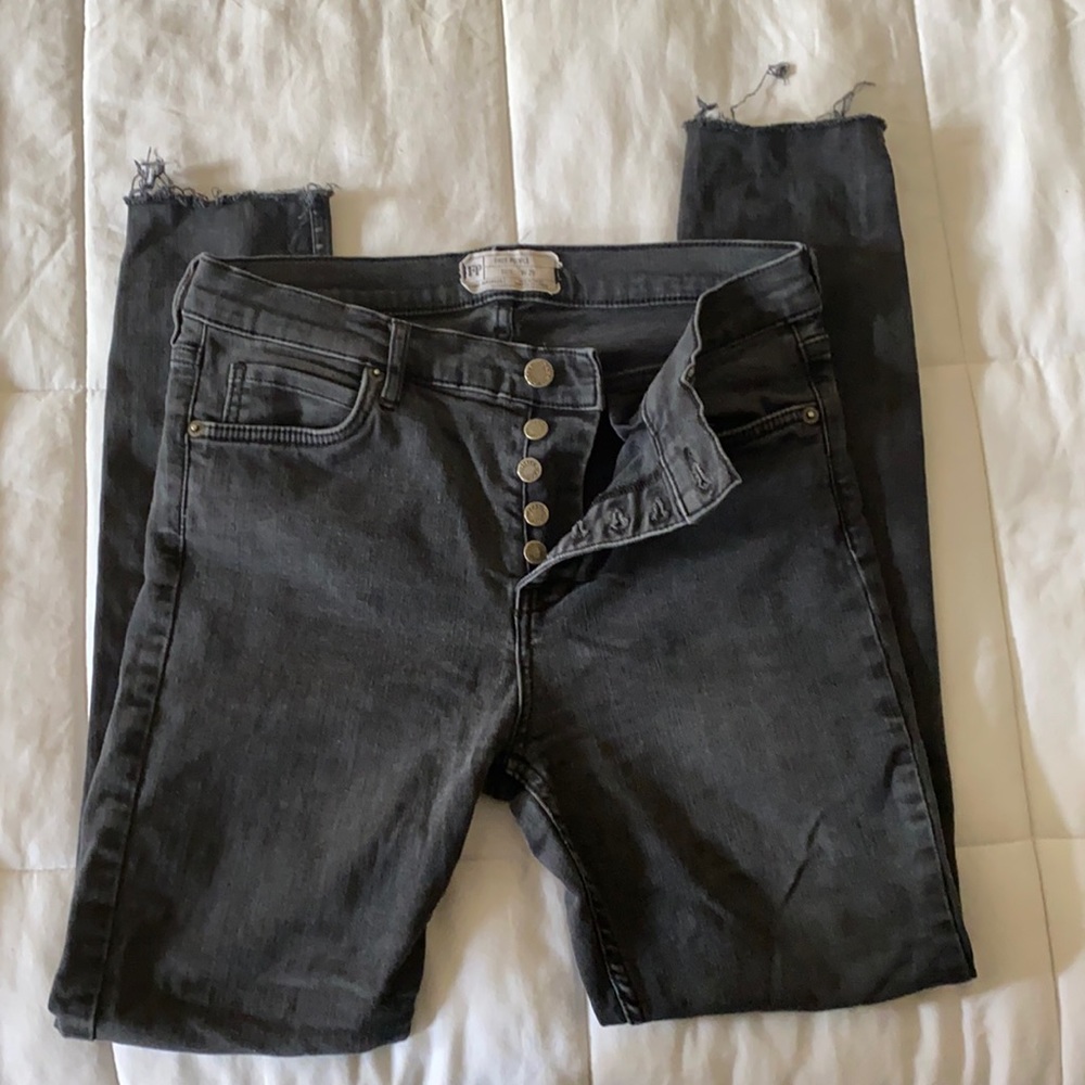 Free People black skinny jeans